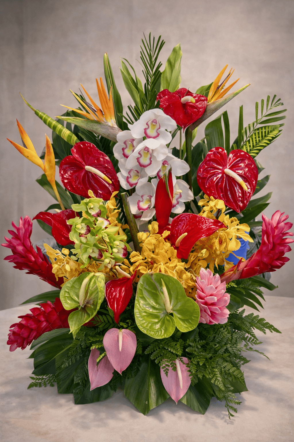 Grand Hawaiian tropical floral arrangement
